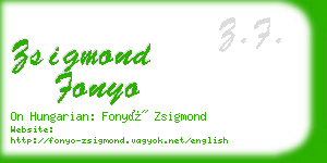 zsigmond fonyo business card